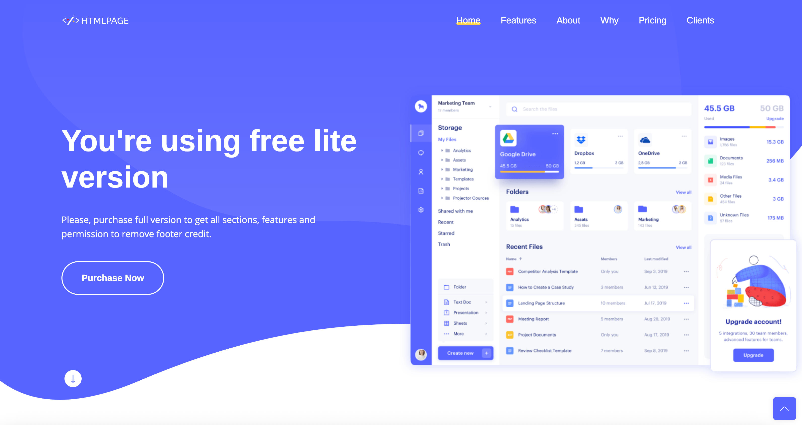 SaaSPro - 极简现代软件落地页模板