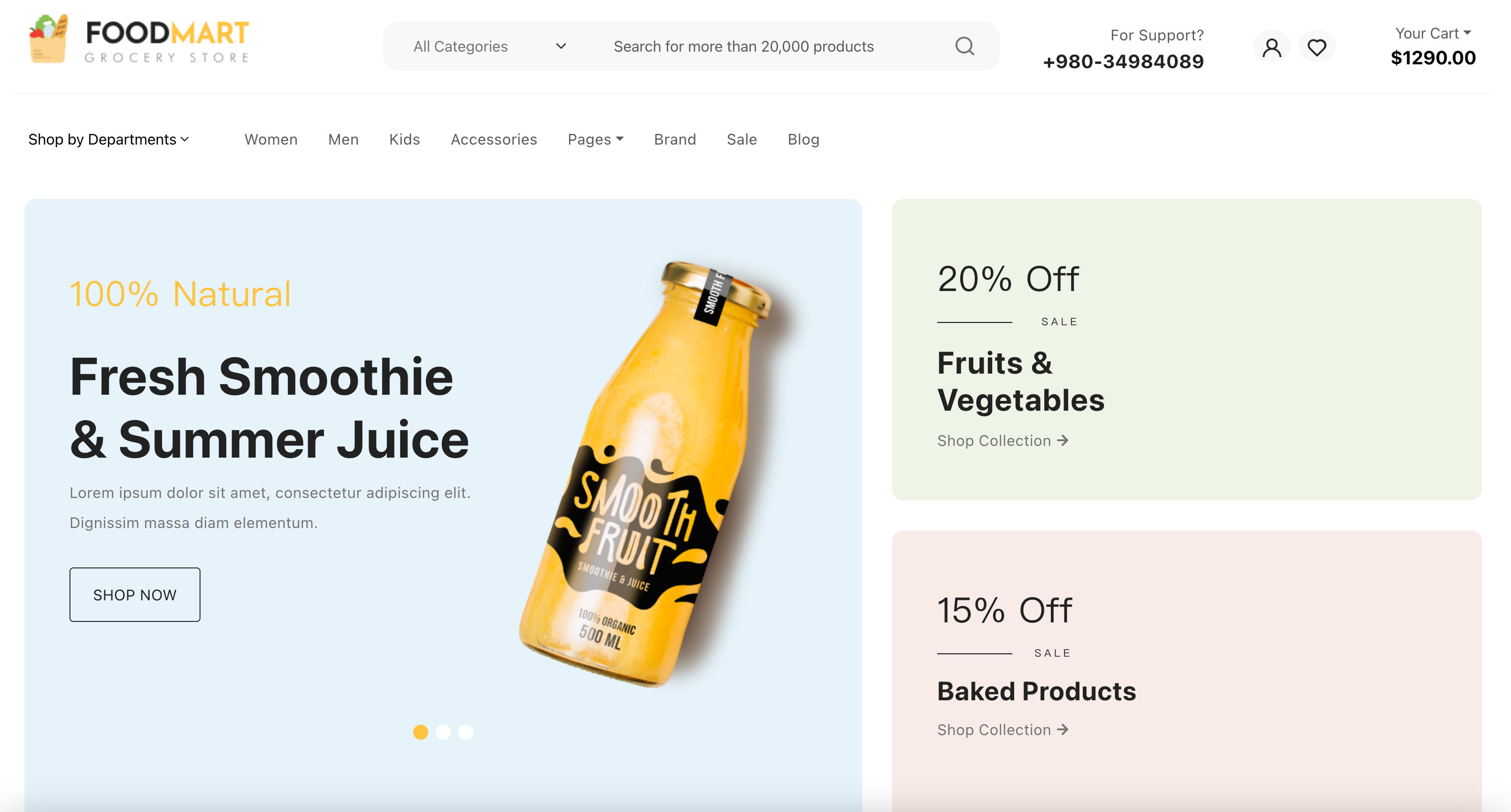 食品超市购物在线商城 HTML 模板